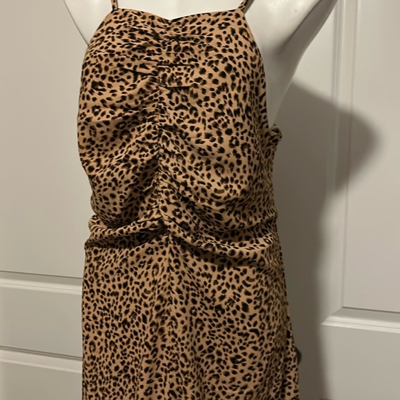 Love Riche Brown Tan Cut Out Ruched Sundress - Picture 2 of 11